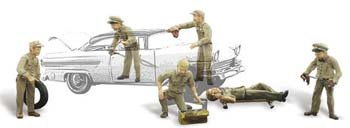 Woodland Scenics HO Scale Scenic Accents Service Station Attendants