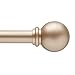Kenney Chelsea Ball End Window Curtain Rod, Adjustable Curtain Rod for Windows 28 to 48 Inches, Extendable Curtain Rod Set, Soft Brass Gold