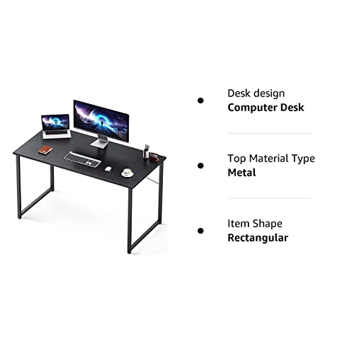 Coleshome 47 Inch Computer Desk, Modern Simple Style Desk for Home