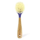 Full Circle Be Good Kitchen Dish Brush with Bamboo Handle, Single Brush, Purple
