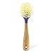 Full Circle Be Good Bamboo Handle Dish Brush – Sustainable Kitchen Cleaning with Tough Bristles - Natural Dish Scrubber & Cast Iron Cleaner - Long Handle Brush for Dishes, Pots, and Pans, Purple