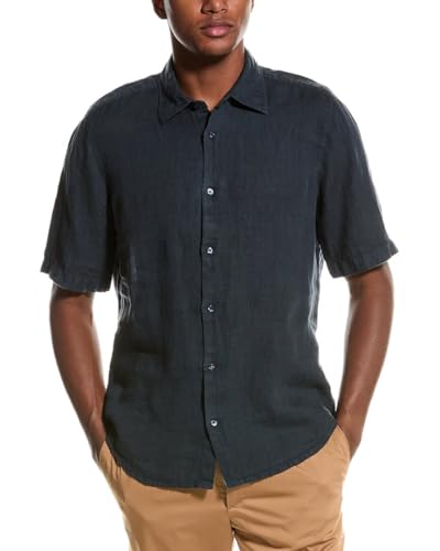 BOSS Regular Fit Cotton Oxford Short-Sleeve Shirt Midnight Navy