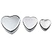 LJY 12 Pieces Heart Shaped Metal Tin Cans Empty Gift Candy Chocolate Storage Box Containers with Cover Lids (Mixed Sizes)