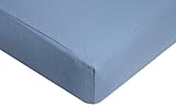 American Baby Company 100% Cotton Flannel fitted Crib Sheet, Blue