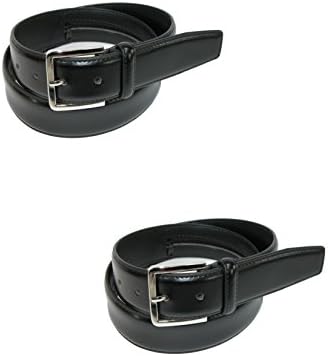 Belton USA Men's Leather Travel Money Belts (Pack of 2), 34, Black/Black