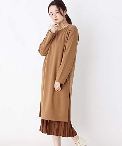 Amazon ピンクアドベ マキシ ロングワンピース プリーツ切り替えレイヤード風マキシワンピース レディース ワンピース チュニック 通販