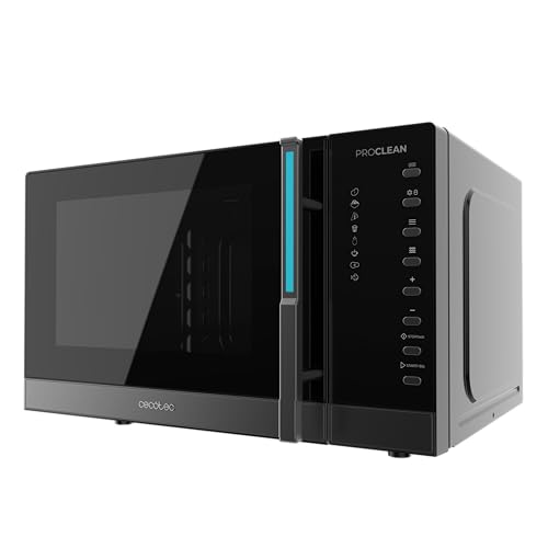 Cecotec Proclean 5130 Digitale Mikrowelle mit Grill, 23 l, 800 W und 1000 W Grill, Gleichmäßiges Kochen, 5 Leistungsstufen, Auftaufunktion, Timer 60 Minuten, Drehteller 285 mm 2