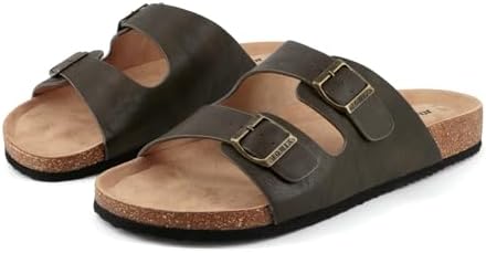 Chanclas Hombre Verano Sandalias Zapatillas Casa Adultos Piscina Playa Baño Goma Ajustables EVA SU2434, Verde, 44 EU