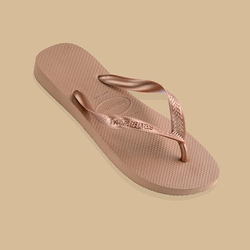 Havaianas top strappy, chinelos femininos, ouro rosa, 37/38 eu