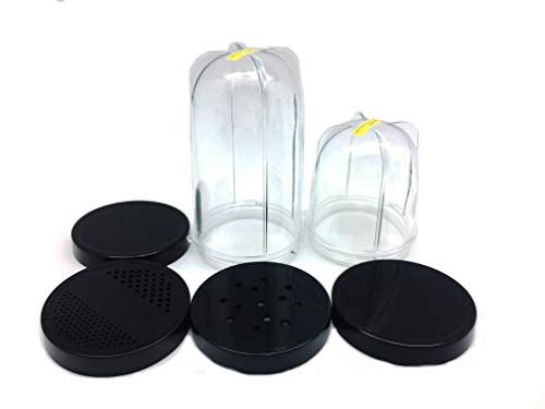 2 Replacement Mixing Cups and 4 Lids compatible with Magic Bullet
