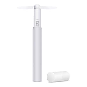 Portable Fan, Mini Pocket Fan, Fashionable Fan, Battery Powered ( White )