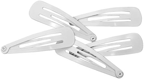 24 White Kippa Clips(2 Cards)