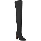 Fashion Thirsty Womens Thigh High Stretch Knit Boots Over The Knee High Heels Size