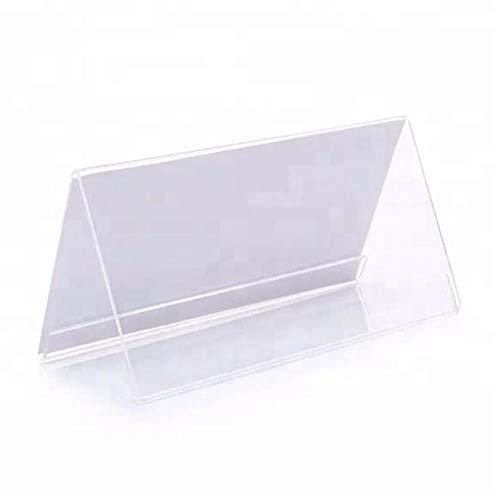 Acrylic Double-Sided Signage Vertical Signage Detachable Label Transparent Plastic Advertising Label Display Stand Triangle Conference Table Standard Table Card (5PCS)