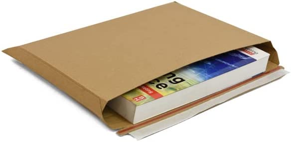 A4 Cardboard Envelopes, Pack of 30 Expandable Capacity Book Mailers, 400gsm, Peel and Seal, Rigid and Sturdy, Rip and Strip Open, Rigid for Royal Mail Letter Posting By Leo Design (30)
