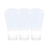 Fantcen Soft Silicone Travel Bottles Set Portable Containers with Carry Bag (2oz/60ml)