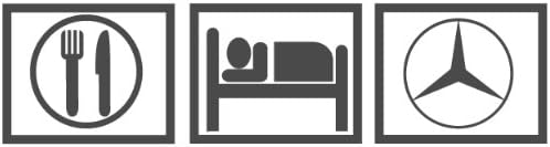 2 x Eat Sleep Mercedes 8.5x2.2" decals stickers die cut vinyl (21.5x5,5cm)