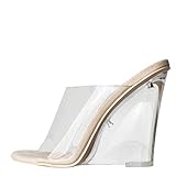 Cape Robbin Women's Transparent Lucite Clear Wedge