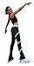 ChloeNoel P06 - Spiral Figure Skating Pants Turquoise Child Small