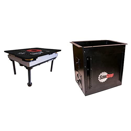 SawStop RTLFT FourPost Router Lift with Lock & RTDCB Downdraft Dust