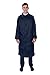 Fit Rite Men's Nylon lightweight Waterproof Raincoat - Zip in Hood,Large,Navy