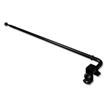 Interdeco Schwenkstangen (2 Sets), schwenkbare Gardinenstangen Schwarz, Cassina, 60-100 cm ausziehbar