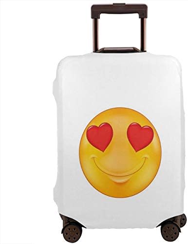 Travel Luggage Cover Cartoon Smiley Face Hearts For Eyes Emoticon Adoration Romantic Suitcase Protector Amazon Com Au Fashion