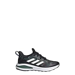 adidas Fortarun Running Shoe, Black/White/Green