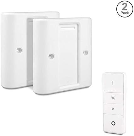 Light Wall Switch Cover for Philips Hue Dimmer Switch (2 Packs), Homegoo Dimmable Via Smart Wireless Device or Dimmer Switch for EU/UK Standard Switch Adapter Converter Cover Plate