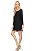 Women's Basic Tunic A-line Casual Short Dress, Long Sleeves, Round Neck, Made in USA