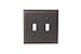 Amerock | Wall Plate | Oil Rubbed Bronze | 2 Toggle Switch Plate Cover | Mulholland | 1 Pack | Light Switch Cover