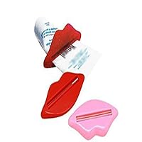 Loukou Rolling Tube Squeezer Lips Shape Toothpaste Dispenser Bathroom Accessory Tube Squeezers