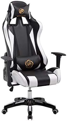 QZ HOME Computer Chair Game Swivel Chair Office Chair Racing Seat Rotating Lift Armrest (Color : Black/White)