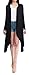URBAN K Women's Long Sleeve Asymmetrical Drape Open Front Long Maxi Cardigan