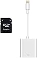 FA-STAR SD Card Reader, Digital Camera Reader Adapter Compatible with iPhone/iPad (Support iOS 12 and Before), Trail Game Camera Viewer Compatible with iPhone/iPad, No App Required - White