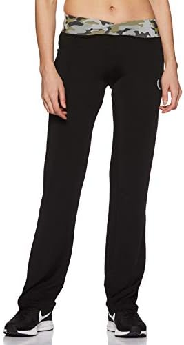 ONESPORT Black & Green Slim Fit Sports Track Pants for Women(ONSP41BL)