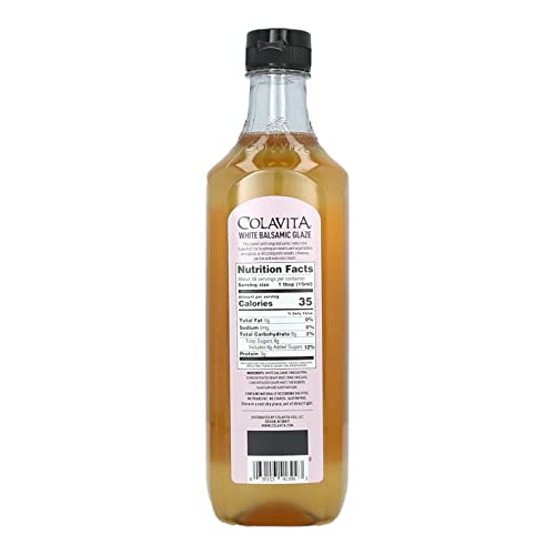 COLAVITA BALSAMIC GLAZE – WHITE BALSAMIC, LARGE SIZE, 29.5 FL OZ PLASTIC BOTTLE