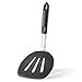 DI ORO Pancake Spatula - Silicone Pancake Turner 600°F Heat-Resistant Nonstick Cookware Safe - BPA Free Extra Wide Spatula Flipper for Eggs & Omelets - Slotted Kitchen Turner for Cooking (Black)