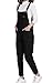 Gihuo Women's Loose Fit Denim Overalls Baggy Bib Jean Overalls Fashion Adjustable Straps Jumpsuits(Black-M)