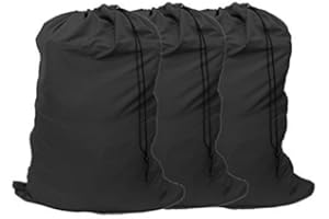 YETHAN Extra Large Laundry Bag 3 Pack, Black, Travel Laundry Bags with Drawstring Closure, 30"x40", for college, dorm and apartment dwellers (3PCS Black)