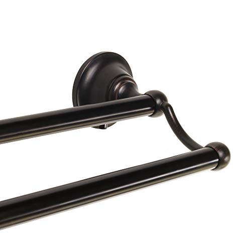 Bennington North Shore 24" Double Towel Bar 4 Piece Bath Hardware Accessory Set, Oil Rubbed Bronze