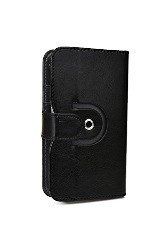 Cooper Cases(TM) Engage C360 Meizu M1 / MX2 / MX3 Smartphone Wallet Case in Black (Rotating Frame for Rear-camera Access; Viewing Stand; 3 Card Slots; 2 Slip Pockets; Magnetic Cover Lock)