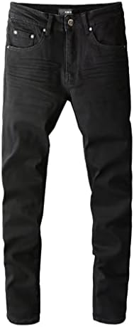 Ripped Skinny Denim Motorcycle Pants 