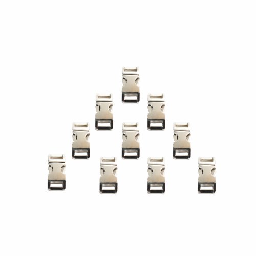 Bluecell Flat Silver Color Metal Side Release Buckles (3/8