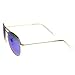 zeroUV - Premium Flash Mirror Lens Aviator Sunglasses (Nickel Plated Metal Frame)