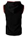 H2H Mens Activity Fashion Active Slim fit Sleeveless Hoodie Zip with Pockets BLACK US M/Asia L (CMOHOSL01)