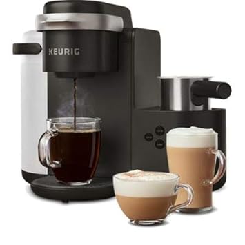 Keurig K Cafe Single Serve K Cup Pod Coffee Latte And Cappuccino Maker Comes With Dishwasher Safe Milk Frother Shot Capability Compatible - 