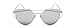 GAMT Mirrored Cat Eye Sunglasses Metal Frame Flat Lens Women Sunglasses
