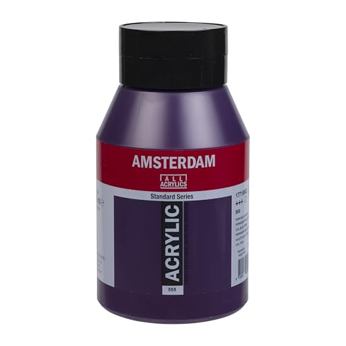 Amsterdam Standard Series Acrylic - Permanentblauviolett 568 1000 ml Tiegel - Hochwertige, lichtechte, dauerhafte, halbtransparente Farbe