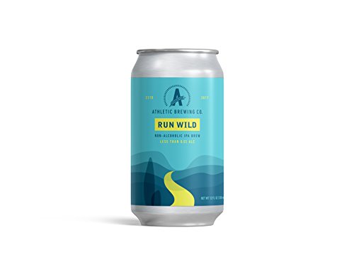 ATHLETIC BREWING COMPANY - RUN WILD IPA (NON-ALCOHOLIC BEER) 24-PACK - THE #1 NON-ALCOHOLIC, LOW-CALORIE, AWARD WINNING CRAFT BREW